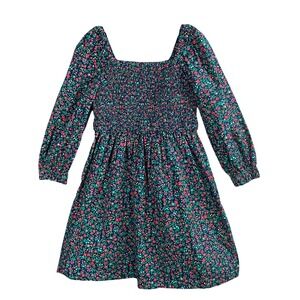 Crewcuts Dress Girls Size 6 Floral‎ Smocked Boho Preppy Cottage Garden Spring